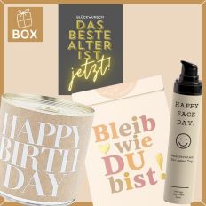 Geschenkbox Geburtstag – Geburtstagsgeschenk „Das beste Alter ist jetzt!“ (Set 6)