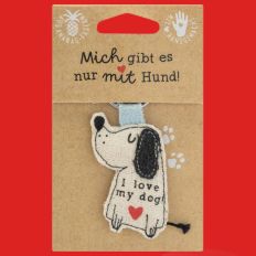 Schlüsselanhänger aus Ananas-Faser "Hund"