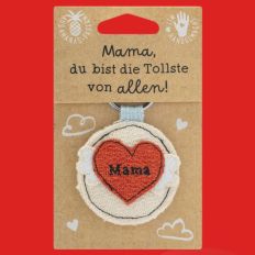 Schlüsselanhänger aus Ananas-Faser "Mama"