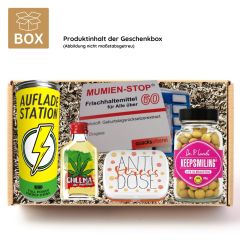 Geschenkbox zum 60. Geburtstag – Lustiges Überlebenspaket (Set 3)