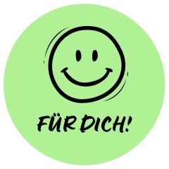 Geschenktüte mit Stickerverschluss "Für dich!" - zum Befüllen