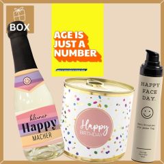 Geschenkbox witziges Geburtstagsgeschenk „Age is just a number“ (Set 2)