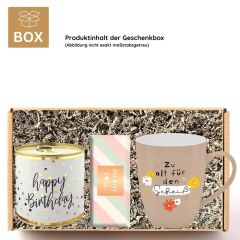 Geschenkbox zum Geburtstag – Lustiges Geburtstagsgeschenk „It’s too late“ (Set 2)