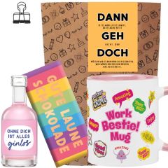 Geschenktüte Lustiges Abschiedsgeschenk „Dann geh doch“ (Set 2)