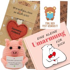 Geschenktüte Aufmunterung – Fühl dich fest gedrückt! (Set 5)