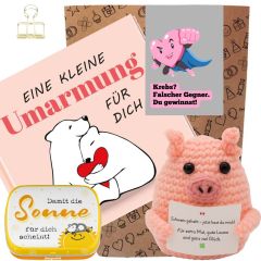 Geschenktüte Gute Besserung – Geschenk für Krebspatienten „Falscher Gegner. Du gewinnst!“ (Set 1)
