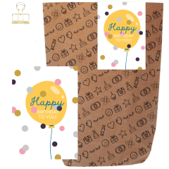 Geschenktüte + Grußkarte zum Geburtstag „Happy Birthday to you!“