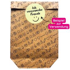 Aufkleber Sticker kreisrund ø 7 cm – Ich verursache Freude