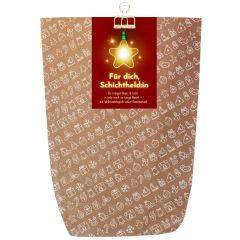 Geschenktüte für Mitarbeiter Weihnachtsgeschenke „Schichtheld:in“ - zum Befüllen