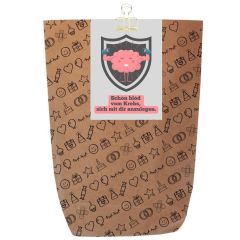 Geschenktüte gute Besserung - Schön blöd vom Krebs, sich mit dir anzulegen - zum Befüllen
