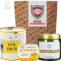 Geschenktüte Gute Besserung – Geschenk für Krebspatienten „Schön blöd vom Krebs“  (Set 2)