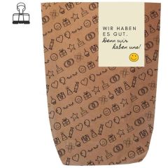 Geschenktüte Freundschaft  „Wir haben es gut. Denn wir haben uns“ – zum Befüllen