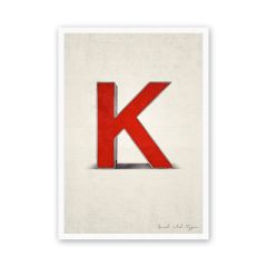 Postkarte Buchstabe K