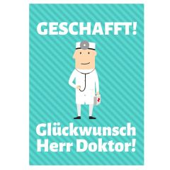 Geschenktüte GLÜCKWUNSCH HERR DOKTOR! - zum Befüllen
