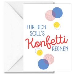Minicard zum Geburtstag „Für dich soll`s Konfetti regnen“