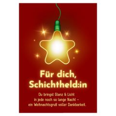 Geschenktüte für Mitarbeiter Weihnachtsgeschenke „Schichtheld:in“ - zum Befüllen