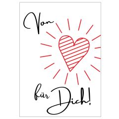Geschenktüte „Von Herzen für dich!“ – zum Befüllen