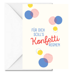 Geschenktüte + Grußkarte zum Geburtstag – „Für dich soll`s Konfetti regnen“