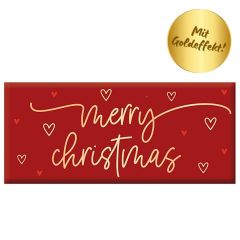 Schokolade 30g Merry Christmas - kleine Herzen