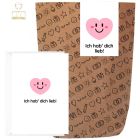 Geschenktüte + Grußkarte „Ich hab’ dich lieb!“