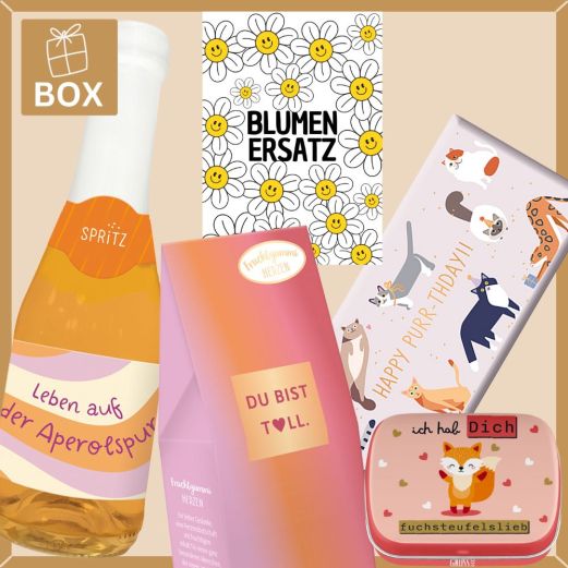 Geschenkbox Blumenersatz – Originelles Geschenk statt Blumen (Set 4)