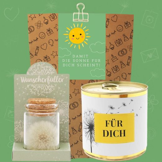 Geschenktüte Trostspender „Damit die Sonne für dich scheint“ (Set 9)
