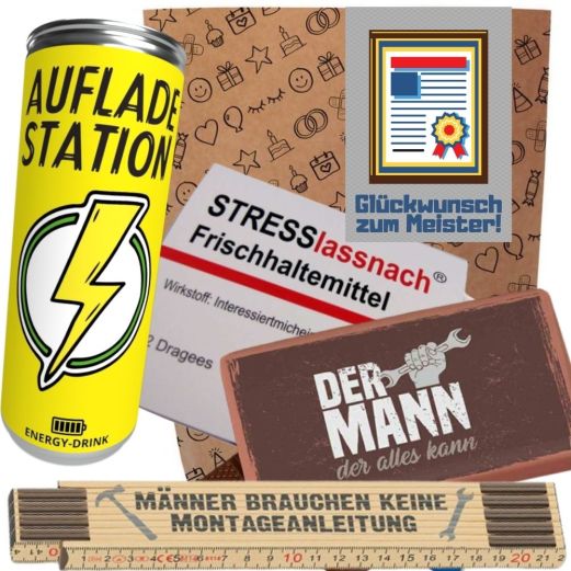 Geschenktüte GLÜCKWUNSCH ZUM MEISTERBRIEF! # 1
