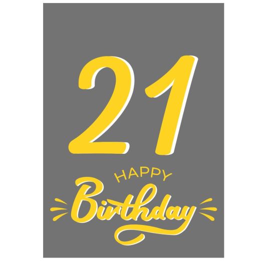 Minicard 21 HAPPY BIRTHDAY!
