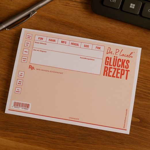 Notizblock Glücksrezept