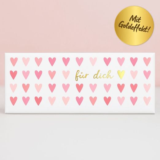 Schokolade 30g Für dich - Herzen