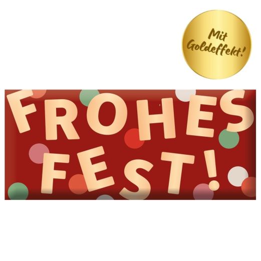 Schokolade 30g Frohes Fest - Konfetti
