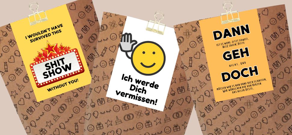 Geschenkverpackungen für Abschiedsgeschenke